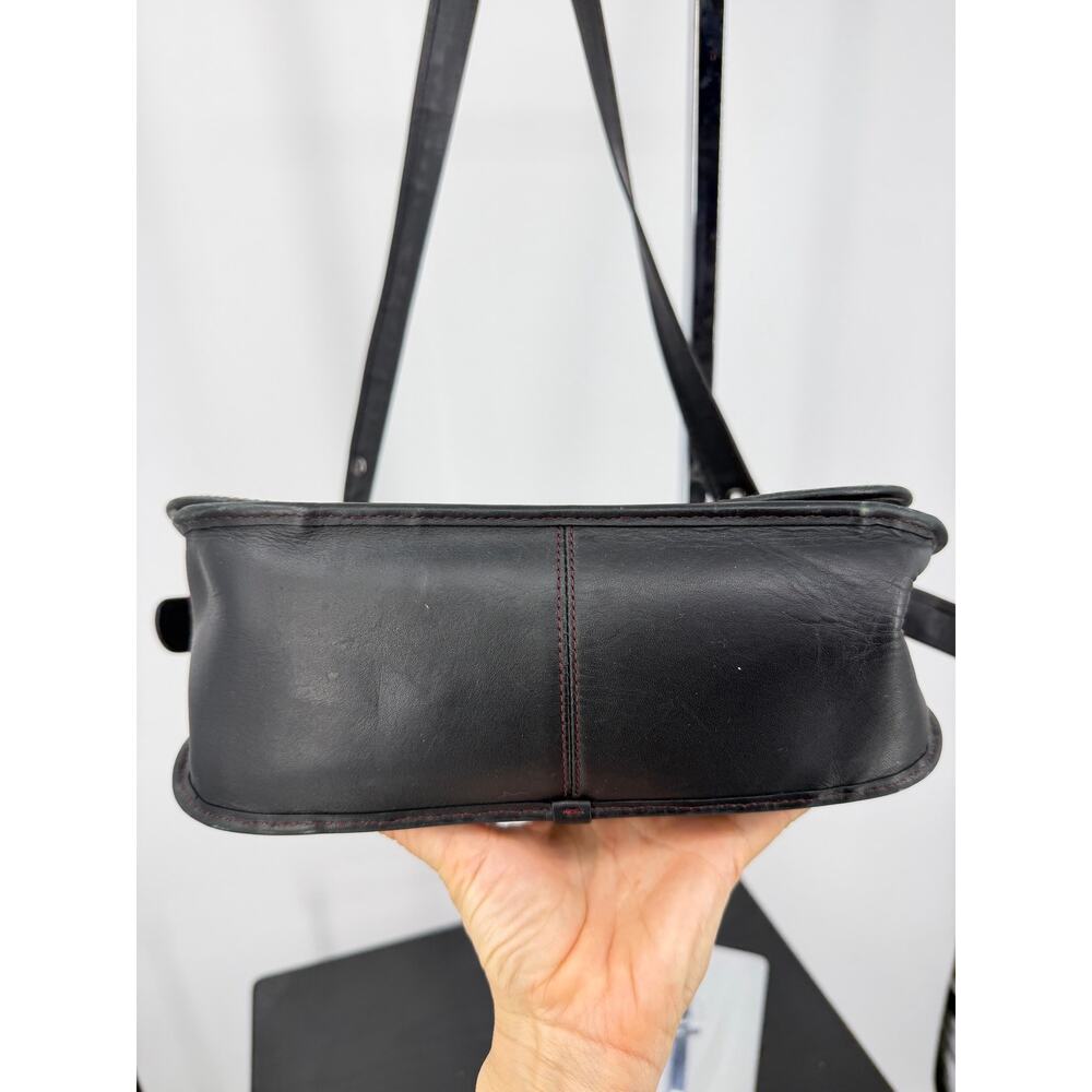 Coach 75th Anniversary Saddle Crossbody Bag Black Leather Limited Edition Flap - Picture 7 of 16